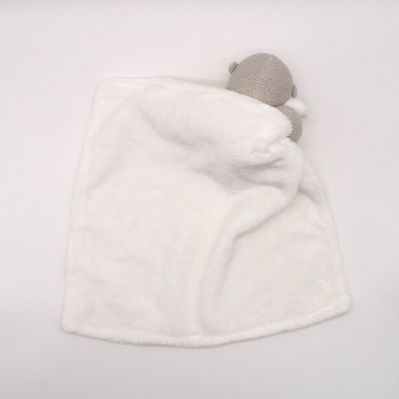 Baby Bum Monkey Lovey Duke Gray Yellow White Knitted Plush Security Blanket Soft - Picture 4 of 12